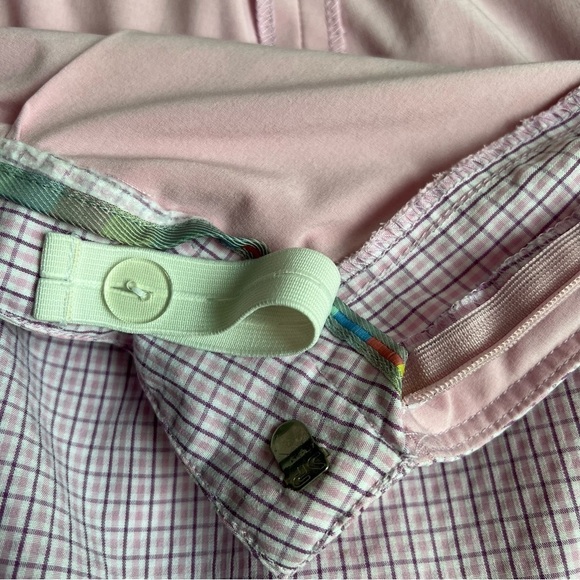 Greg Norman Skort Play Dry Moisture Wicking Pink Gingham Size 10 - Picture 7 of 13